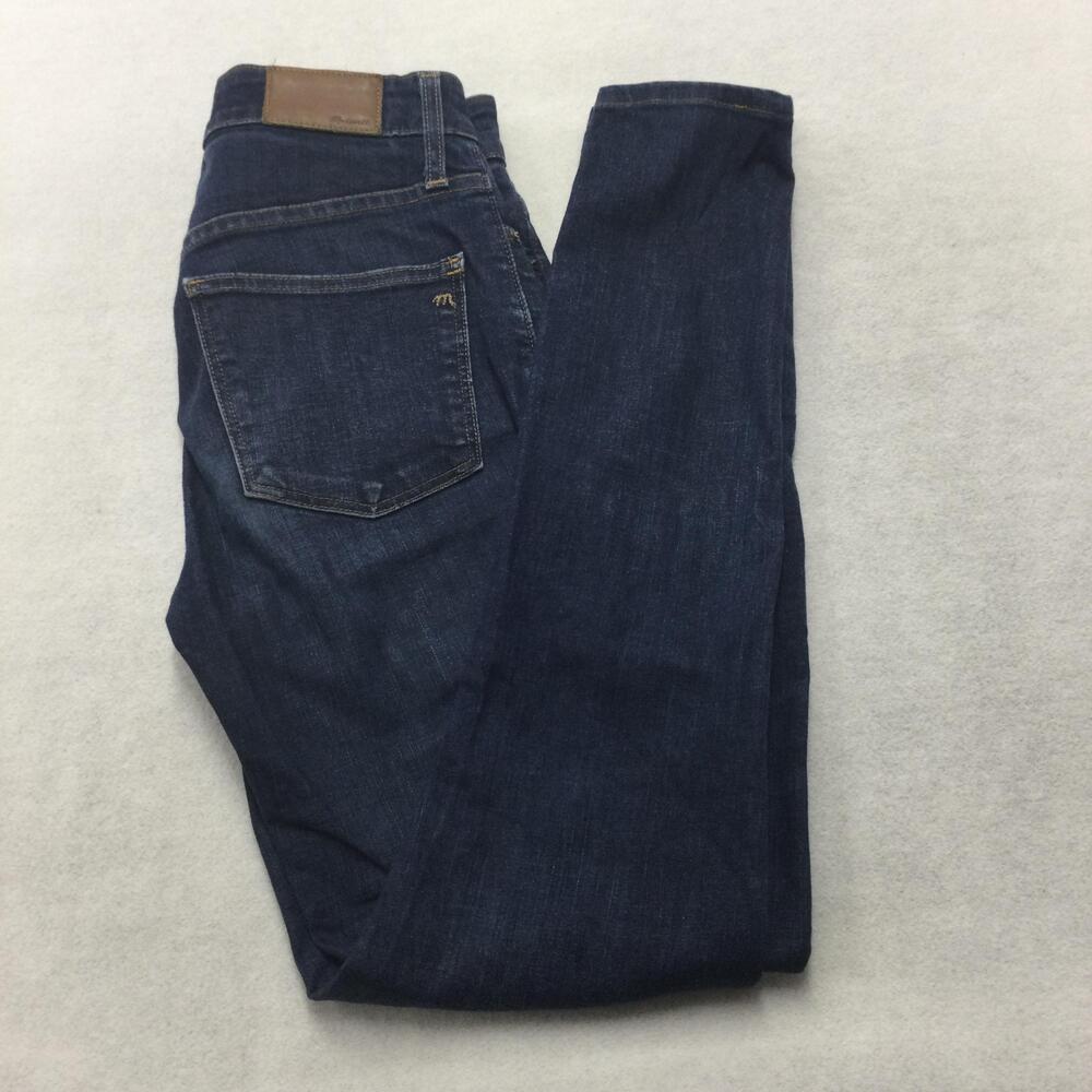 Madewell Curvy High-Rise Skinny Jeans Womens 26 Tall Blue Dark Stretch 26x30